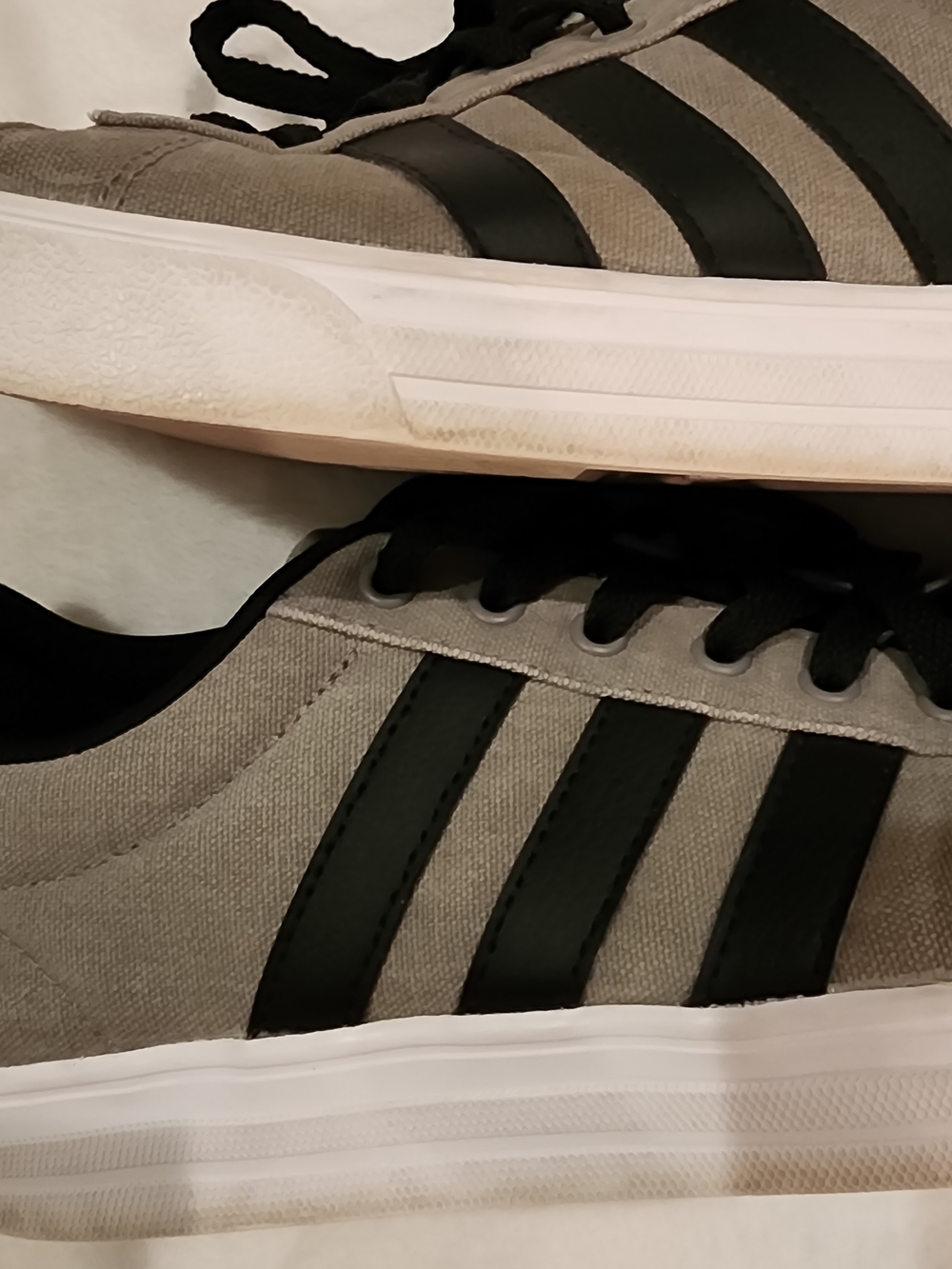 Adidas Men's Casual Canvas Sneakers in Olive Gray - Picture 8 of 11